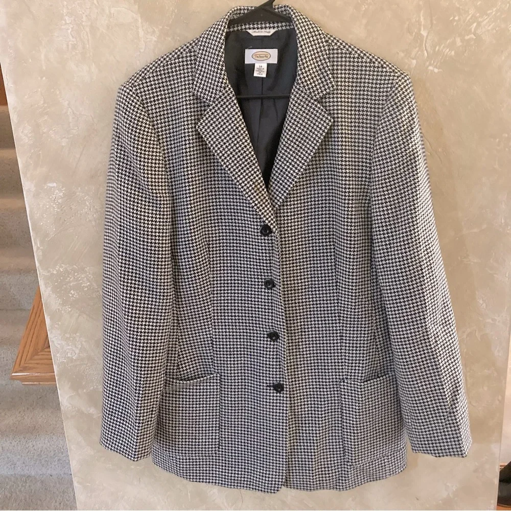 Talbots Houndstooth Wool Blazer - Picture 1 of 4